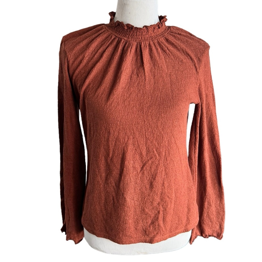 🌼5 for 25🌼 Madewell Texture & Thread Top Blouse Shirt Mock Neck Size S